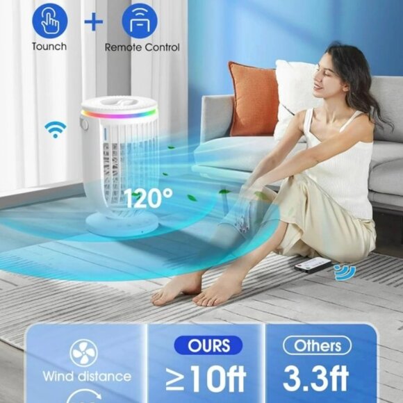 4-in-1 Portable Air Conditioner / Evaporative Cooler – White (NEW) - Picture 4 of 5